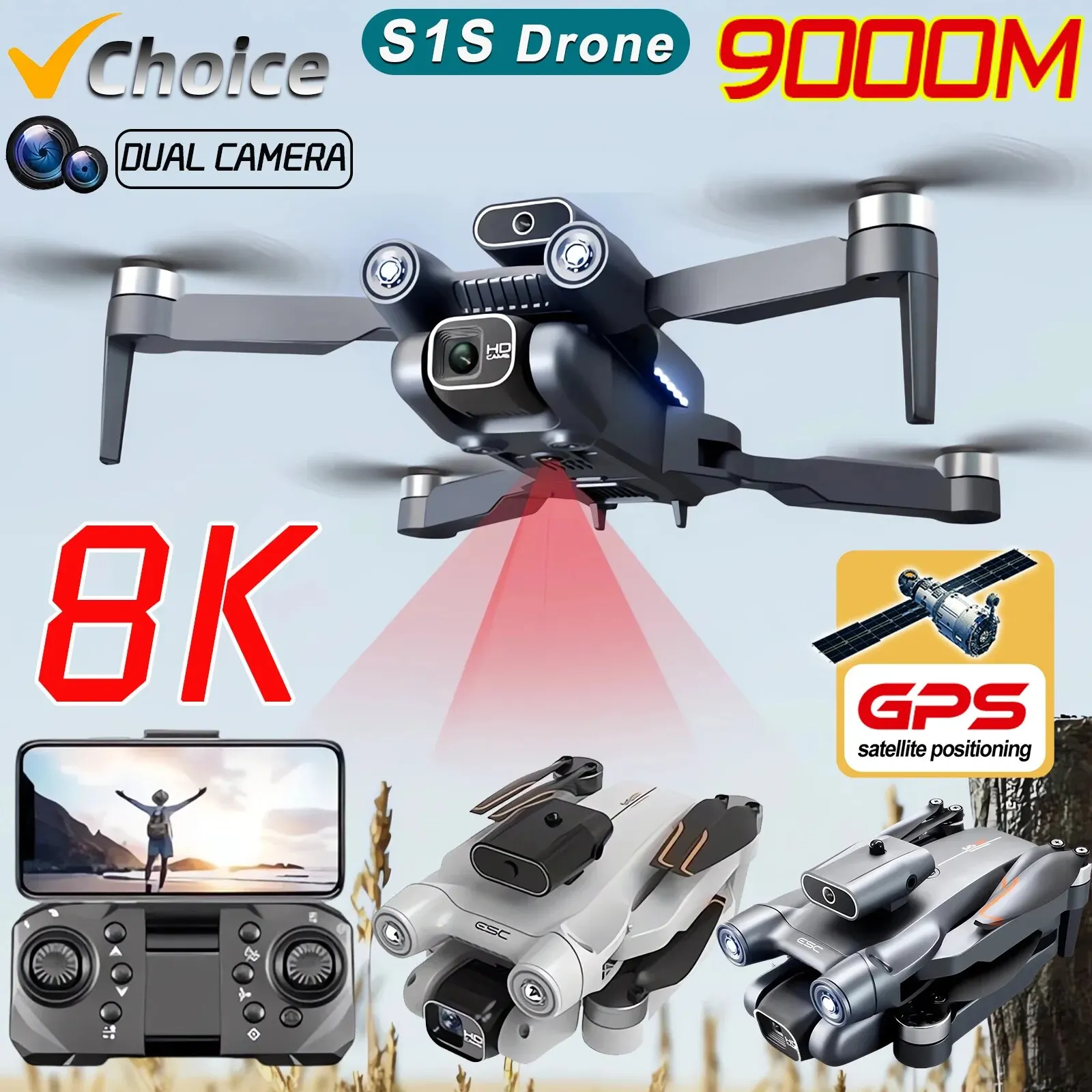 Drone Aerial Photography - Nowy S1S 5G GPS Drone Camera